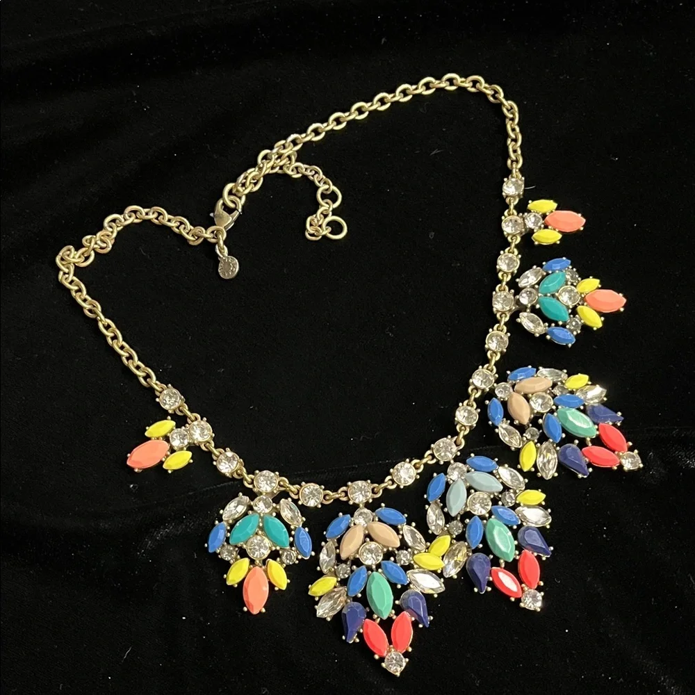 1533 J. Crew Multicolor Gem Necklace - Picture 5 of 6